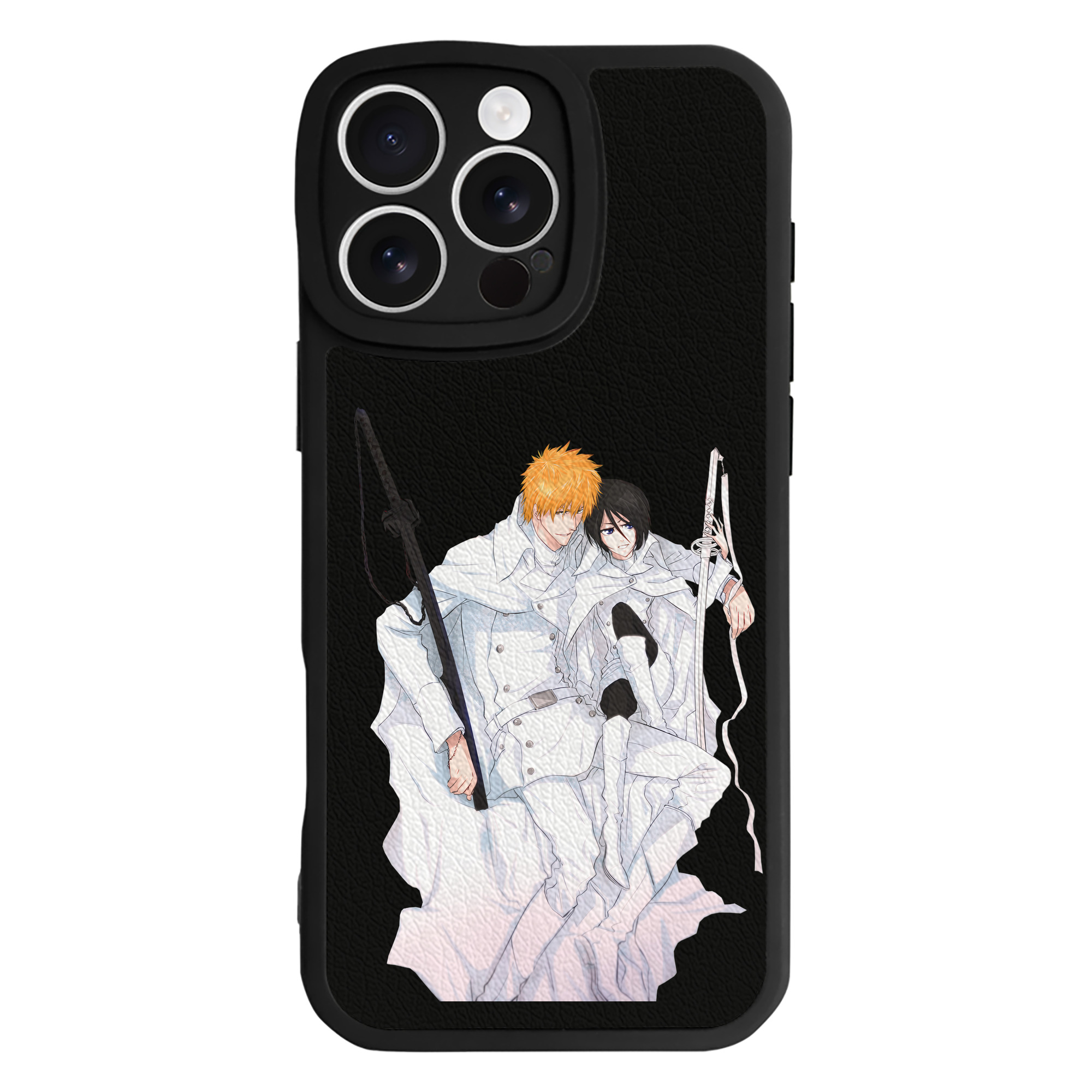 ブリーチ 黒崎一護（くろさき いちご）BLEACH Kurosaki Ichigo 【iPhone 16シリーズ対応】シリコンスマホケース（レザー調） 材質：シリコン